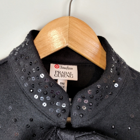 Prabal Gurung for Target Women's Wool Cape Sequins Neiman Marcus One Size NWT - Picture 5 of 10